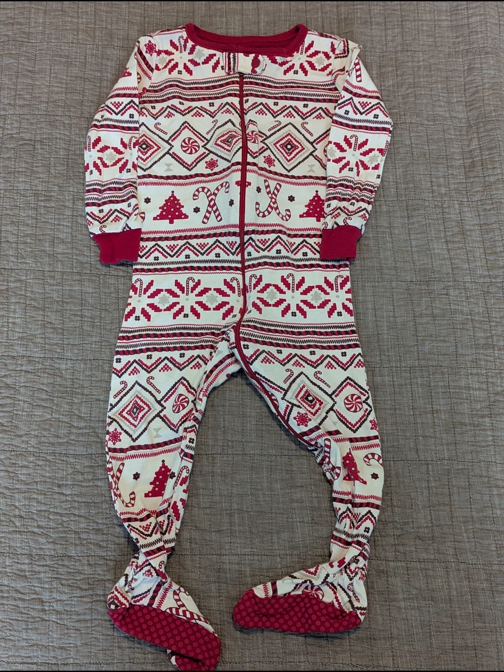 Christmas Pajamas and Overalls - Size 18 Months, Bundle Of 4